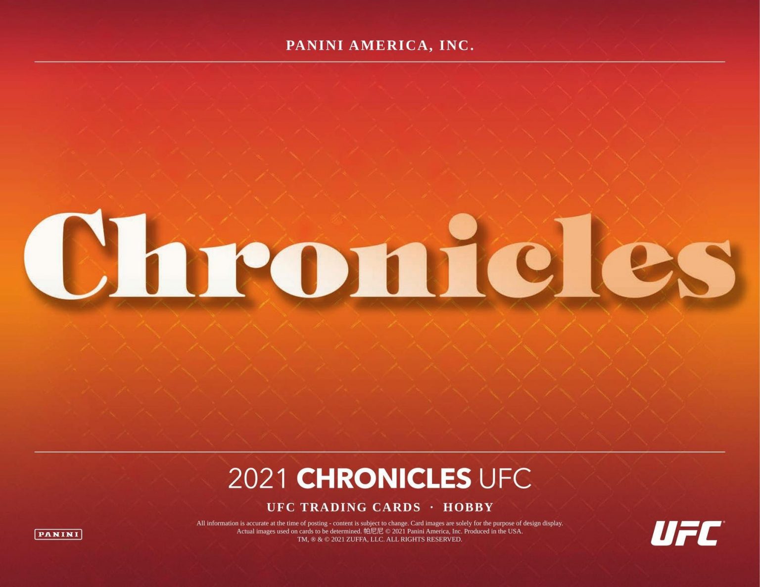 2021 Panini Chronicles UFC Checklist
