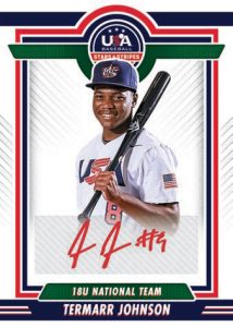 18U National Teams Signatures Red Ink, Termarr Johnson