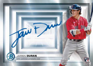 Bowman in 3D Autograph Card, Jarren Duran