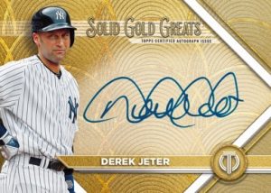  Solid Gold Greats Autograph Card, Derek Jeter, 2022 Topps Tribute Baseball