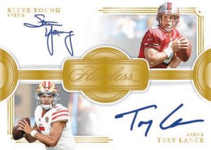 FLAWLESS DUAL AUTOGRAPHS, Steve Young and Trey Lance