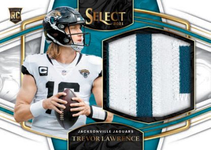 2021 Select Football, JUMBO ROOKIE SWATCH WHITE PRIZM, Trevor Lawrence