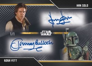 Dual Autograph Card – Black Parallel, Boba Fett and Han Solo