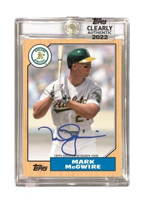 Clearly Authentic 1987 Topps Autograph, Mark McGwire