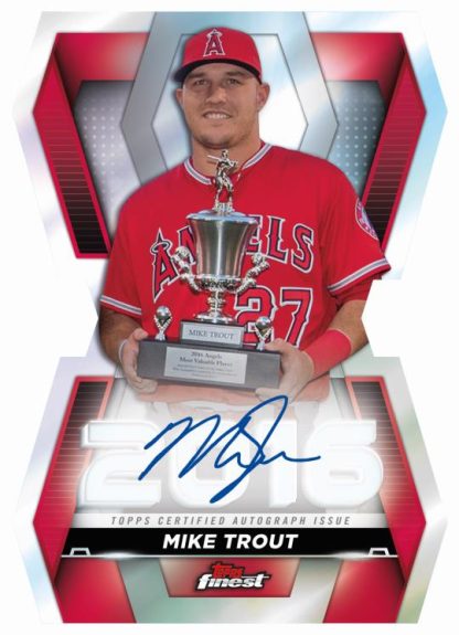 Finest Career Years Die-Cut Autograph Variation, Mike Trout