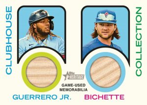 Clubhouse Collection Dual Relic Card, Guerrero Jr. and Bichette