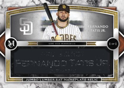 Jumbo Lumber Bat Nameplate Relic Card, Fernando Tatis Jr.