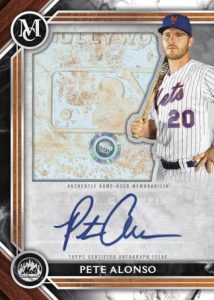 MLB Authenticated Base Autograph Relic Card, Pete Alonso