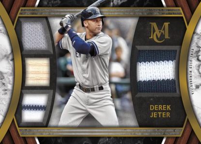 Single Player Primary Pieces Quad Relic Card Gold Parallel, Derek Jeter