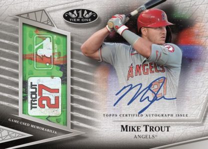 Gripping Autographed Relic Card - Platinum Parallel, Mike Trout