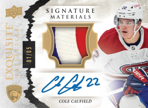 EXQUISITE COLLECTION ROOKIE AUTO PATCH Gold Parallel, Cole Caufield