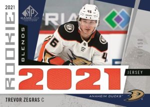 2021-22 Upper Deck SP Game Used Hockey- ROOKIE BLENDS Regular, Trevor Zegras