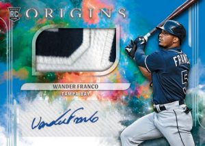 ORIGINS ROOKIE JUMBO MATERIAL AUTOGRAPHS BLUE, Wander Franco