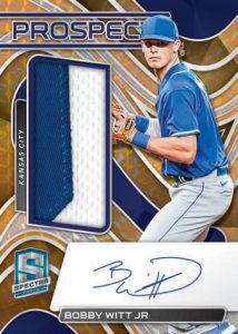 2022 Panini Chronicles Baseball- PROSPECT JERSEY AUTOGRAPHS, Bobby Witt Jr