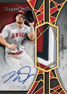 Autographed Jumbo Patch Card Red Parallel, Mike Trout