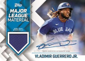 2022 Topps Update Series Baseball - Major League Material Autograph Card, Vladimir Guerrero Jr.