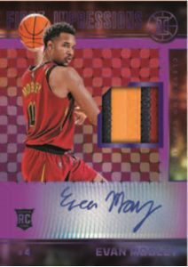 2021-22 Panini Illusions Basketball- First Impressions Jersey Autographs Purple, Evan Mobley