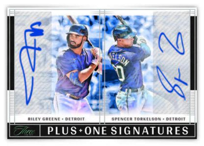 2022 Panini Three and Two Baseball- PLUS ONE AUTOGRAPHS EMERALD, Riley Green and Spencer Torkelson