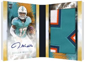 2022 Panini Origins Football - ROOKIE BOOKLET PATCH AUTO GOLD, Jalen Waddle