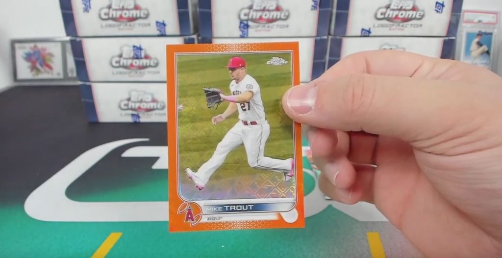 Mike Trout Orange Logofractor Topps 2022