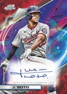 Cosmic Chrome Autograph Card – Red Flare Refractor Parallel, Soto
