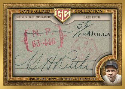 Topps Gilded Collection Cut Signature Card, Babe Ruth