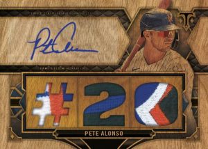 Triple Threads Autograph Relic Card –Wood Parallel, Pete Alonso