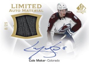 2021-22 Upper Deck SP Authentic Hockey - LIMITED AUTO MATERIAL Tier 3, Cale Makar