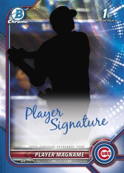 2022 Bowman Draft Jumbo Baseball - Chrome Prospect Autograph –Blue Wave Refractor Parallel