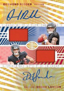 ROOKIE REFLECTIONS DUAL PATCH AUTOGRAPHS RED, Drake London