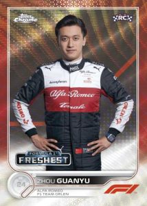 F1 Freshest Base Card Red Wave, Zhou GuanYu