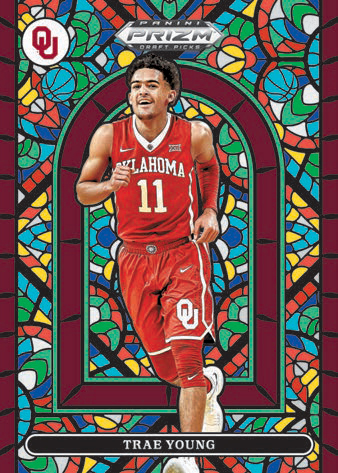 2022-23 Panini Prizm Draft Picks Hobby Collegiate Basketball - STAINED GLASS, Trae Young