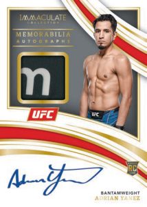 2022 Panini Immaculate UFC - ROOKIE MEMORABILIA AUTOGRAPHS GOLD, Adrian Yanez