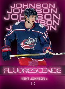 2022-23 Upper Deck Series 2 Hockey - FLUORESCENCE Magenta, Kent Johnson