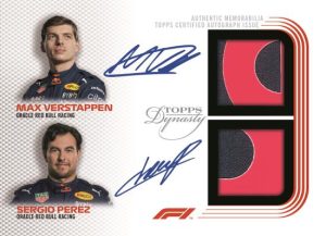 Dynasty Constructor Team Dual Relic Autograph Card, Sergio Perez & Max Verstappen