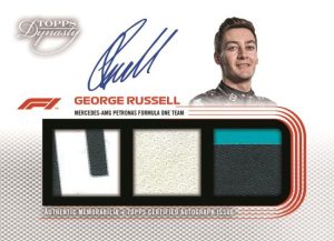 Dynasty Single Driver Autographed Triple Relic Card, George Russell
