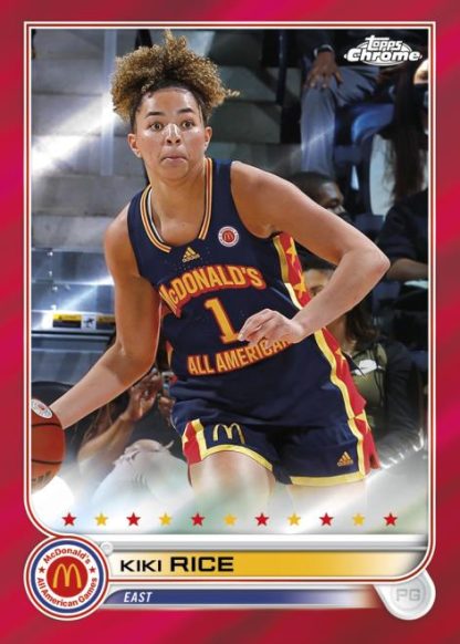 All American Basketball - Base Card –Red Refractor, Kiki Rice