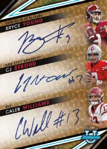 Triple Chrome Autographs, Bryce Young, CJ Stroud, Caleb Williams