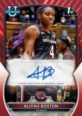 Chrome Prospects Red Refractor Parallel, Aliyah Boston