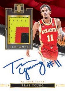 ELEGANCE VETERAN JERSEY AUTOGRAPHS HOLO GOLD, Trae Young