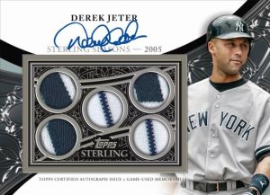 Topps Sterling Seasons Autographed Relic Card –Silver Parallel, Derek Jeter