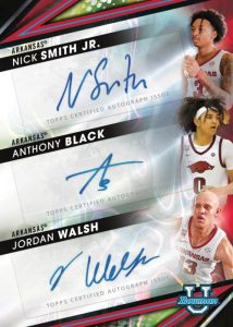 2022-23 Bowman University’s Best Basketball - Triple Chrome Autographs, Smith, Black, Walsh