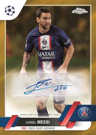 Chrome Autograph –Gold Refractor, Messi