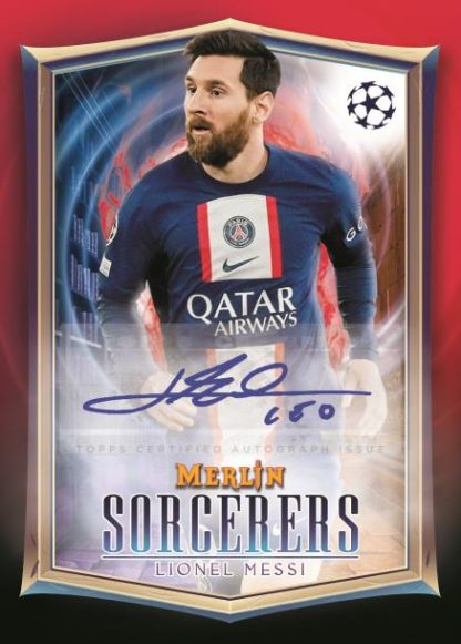 Sorcerer Autograph Card –Red Parallel, Lionel Messi