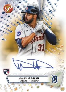 Autograph Card –Gold Pristine Refractor, Riely Greene
