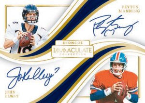 IMMACULATE DUAL AUTOGRAPHS, Manning & Elway