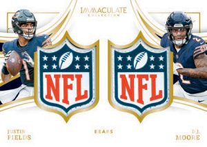IMMACULATE DUAL NFL SHIELDS, Fields & Moore