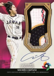 Dynasty World Baseball Classic – Autographed Patch Card, Shohei Otani