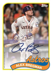 1989 Topps Baseball Autographs, Alex Bregman