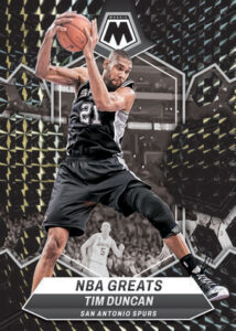 BASE NBA GREATS MOSAIC BLACK, Tim Duncan